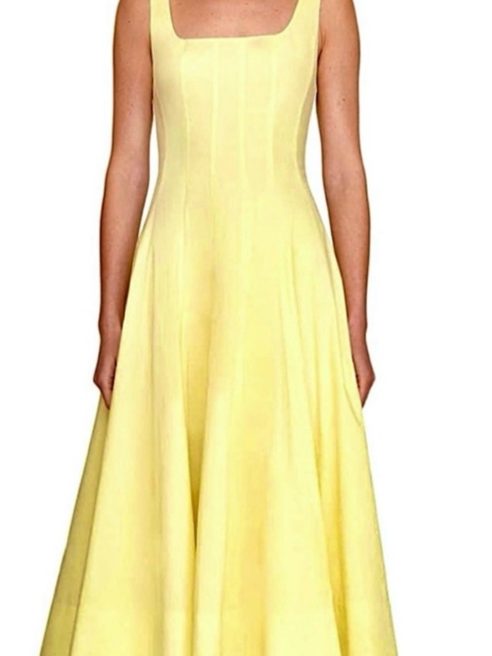 Staud Wells Dress on Light Yellow 10
